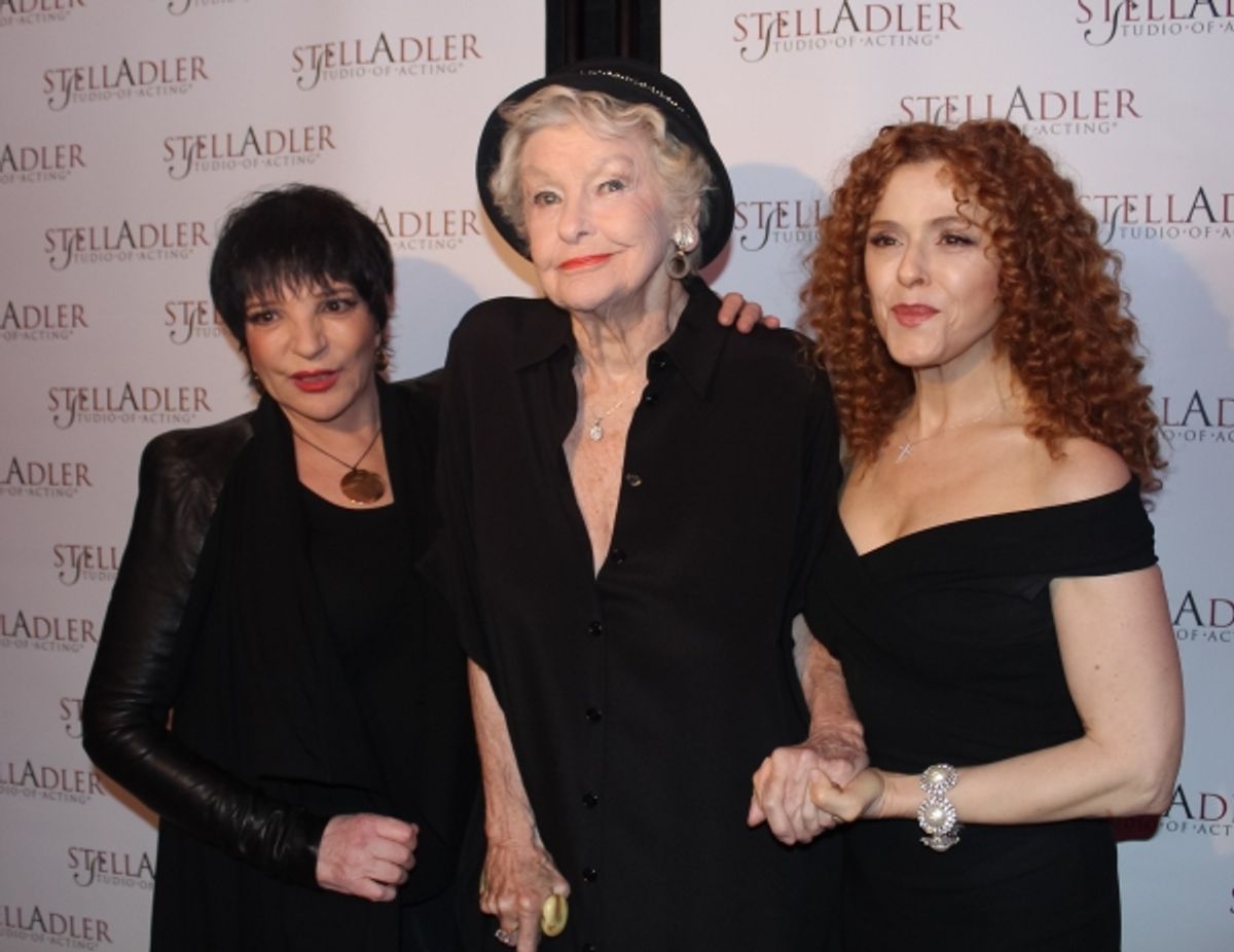 Liza Minnelli, Elaine Stritch and Bernadette Peters at 