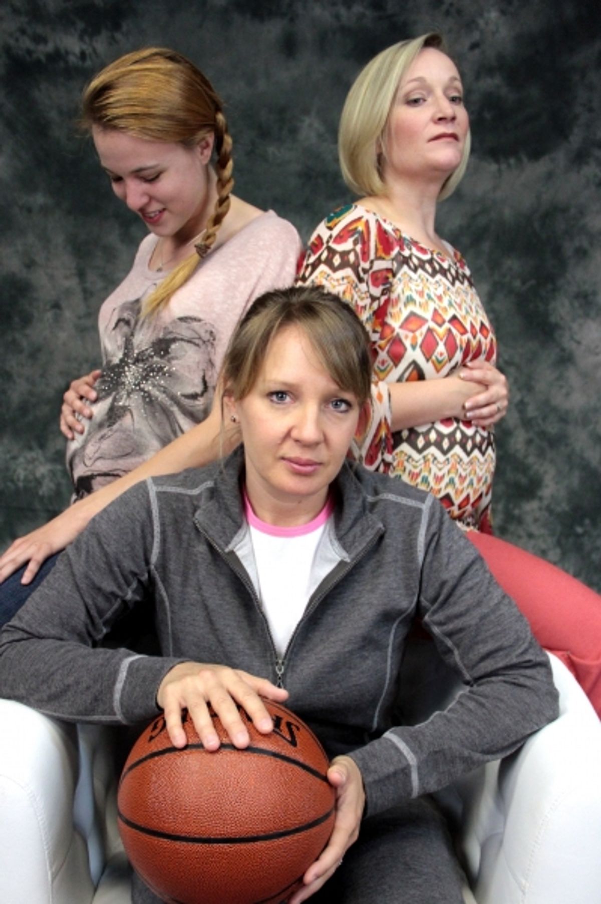 Emily Ann Luhrs, Megan Van de Hey, Shannan Steele (front) at 