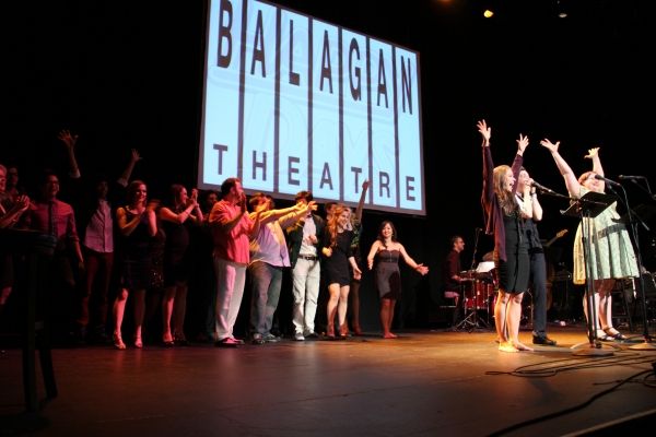 The ensemble, led by Danielle Barnum, Ryan McCabe, and Kate Jaeger Photo