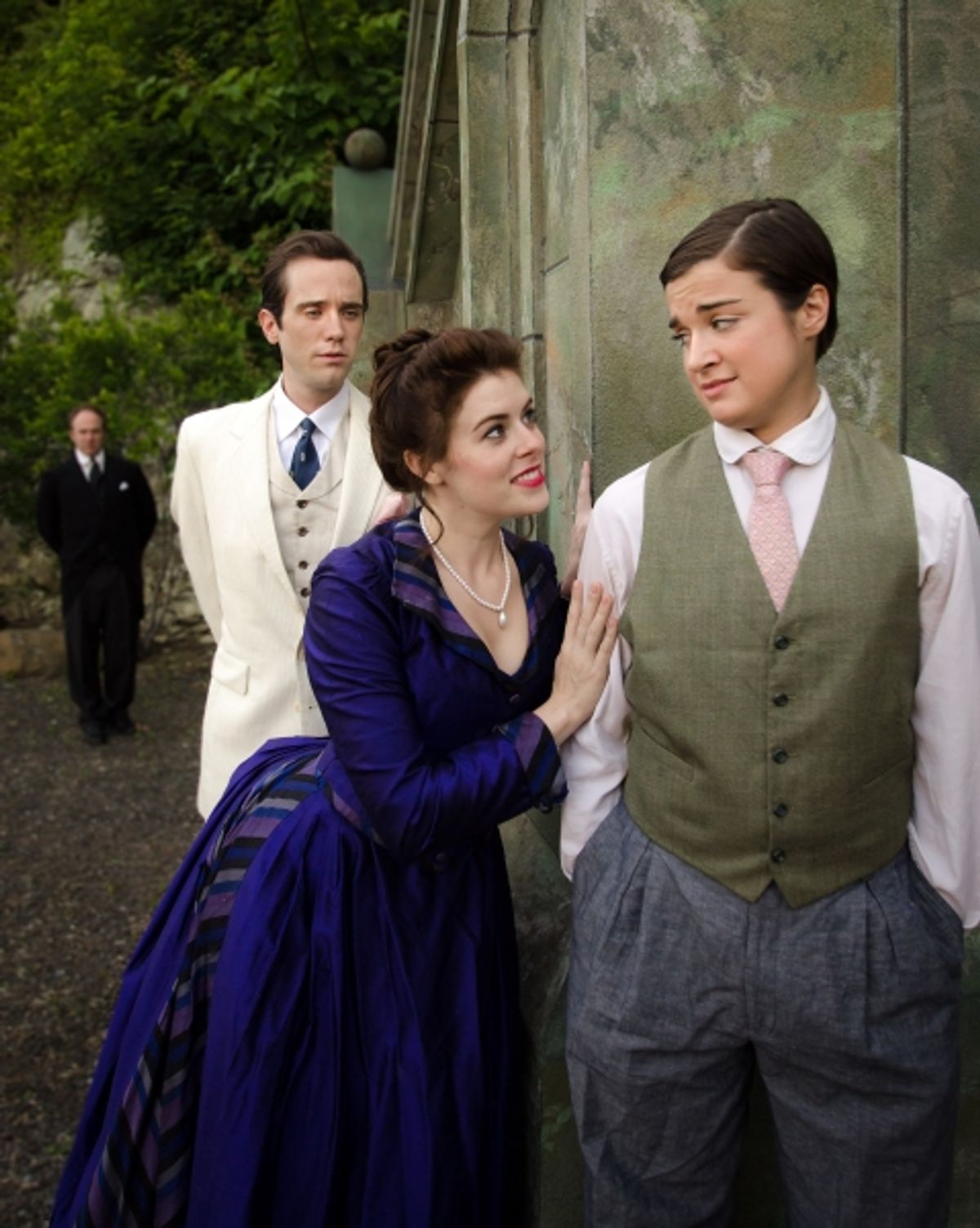 Matt Lawler as Malvolio, John Keller as Orsino, Lacy Dunn as Olivia, and Caitlin Rigney as Viola at 