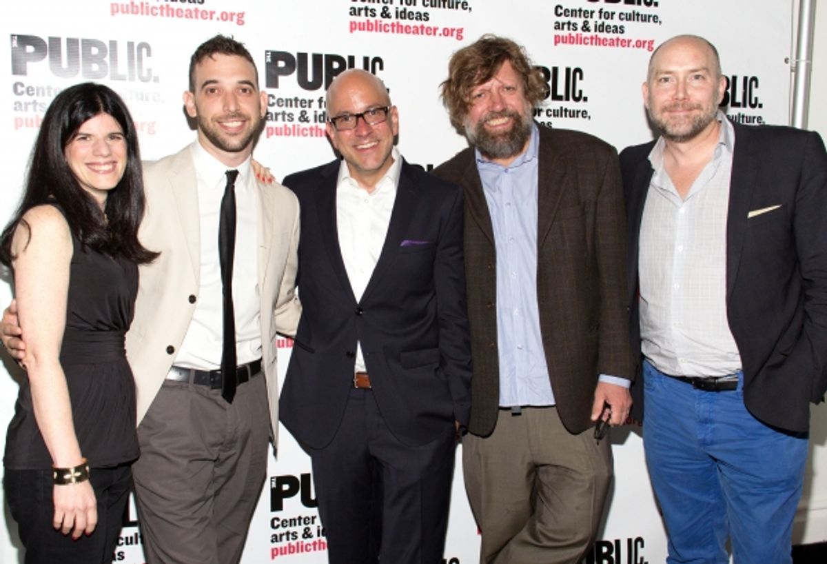 Mandy Hackett, Matt Sax, Eric Rosen, Oskar Eustis, Patrick Willingham at 