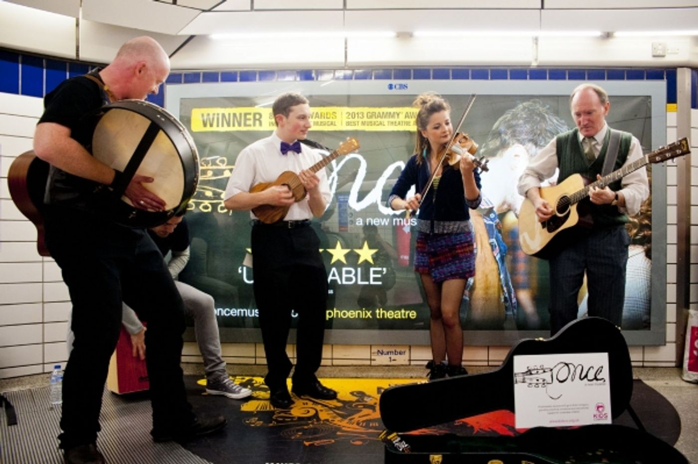 Photo Flash: Cast of West End's ONCE Perform in the London Underground  Image