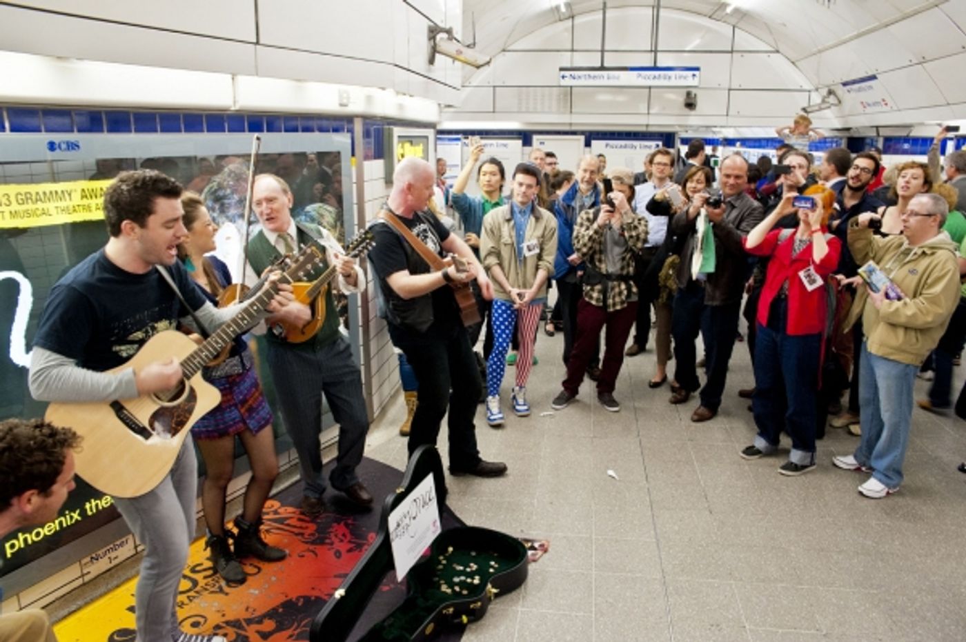 Photo Flash: Cast of West End's ONCE Perform in the London Underground  Image