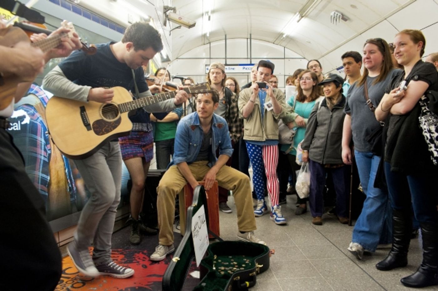 Photo Flash: Cast of West End's ONCE Perform in the London Underground  Image