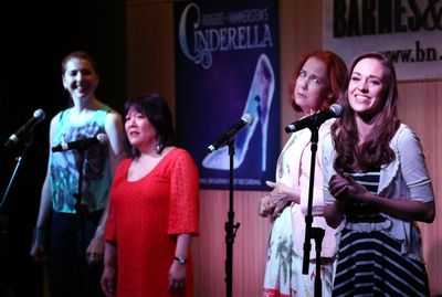 Marla Mindelle; Ann Harada; Harriet Harris and Laura Osnes Photo
