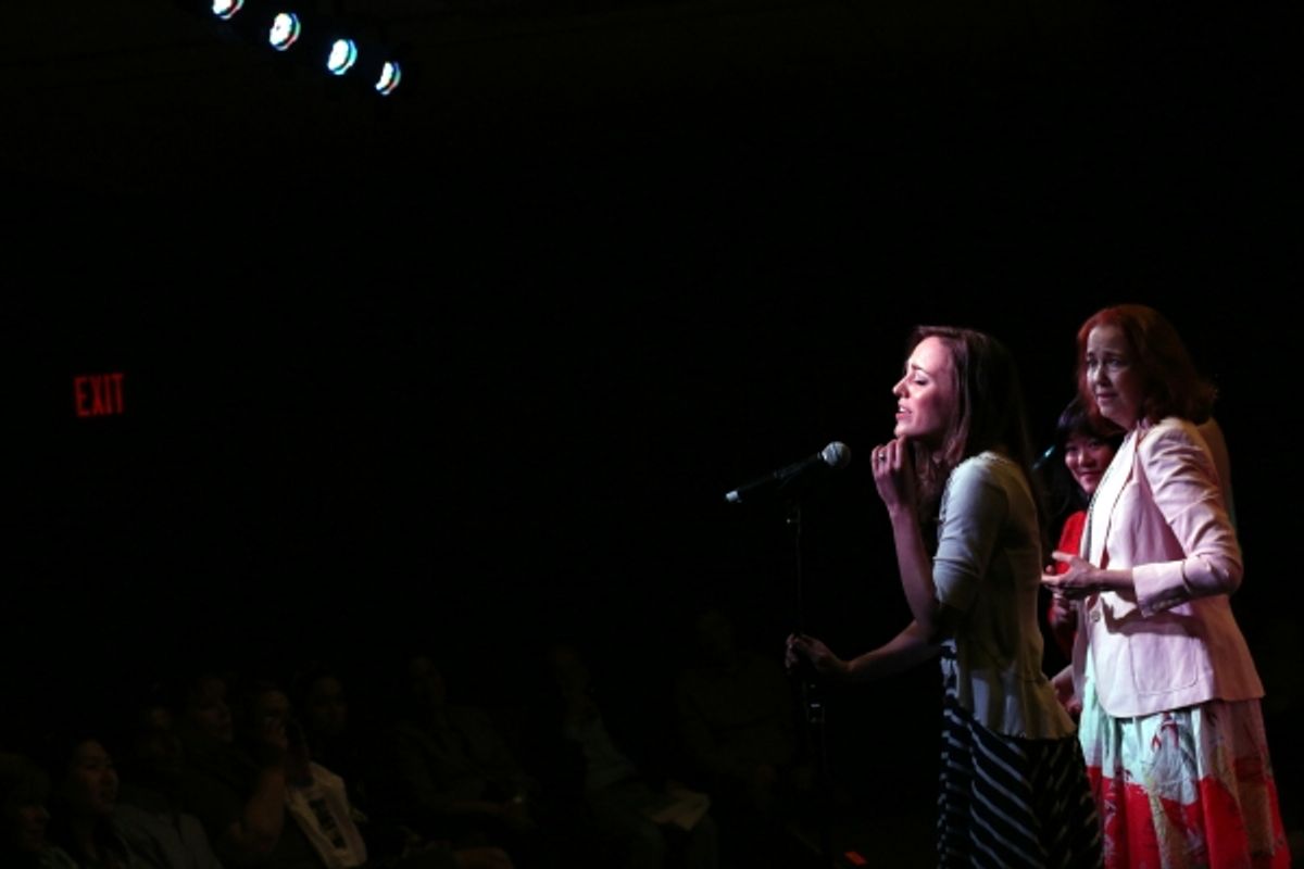 Laura Osnes; Ann Harada and Harriet Harris   at 