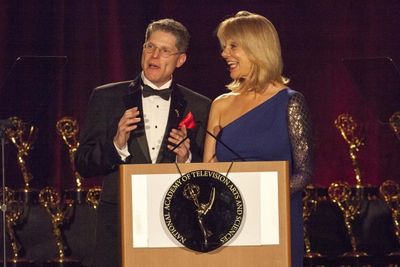 Hosts Bob Bergen and Teresa Ganzel Photo