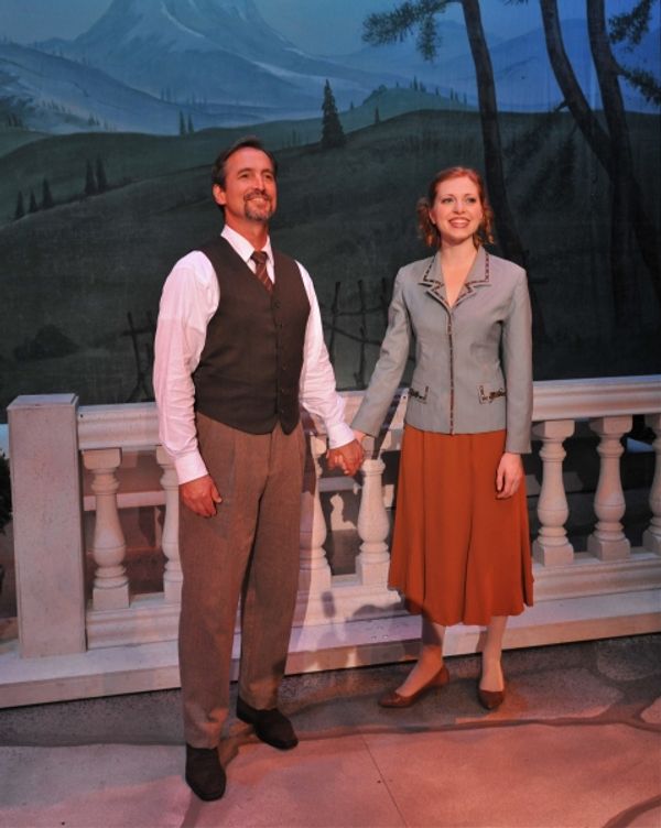 Matthew Shepard as Captain Von Trapp and Aubrey Sinn as Maria Photo