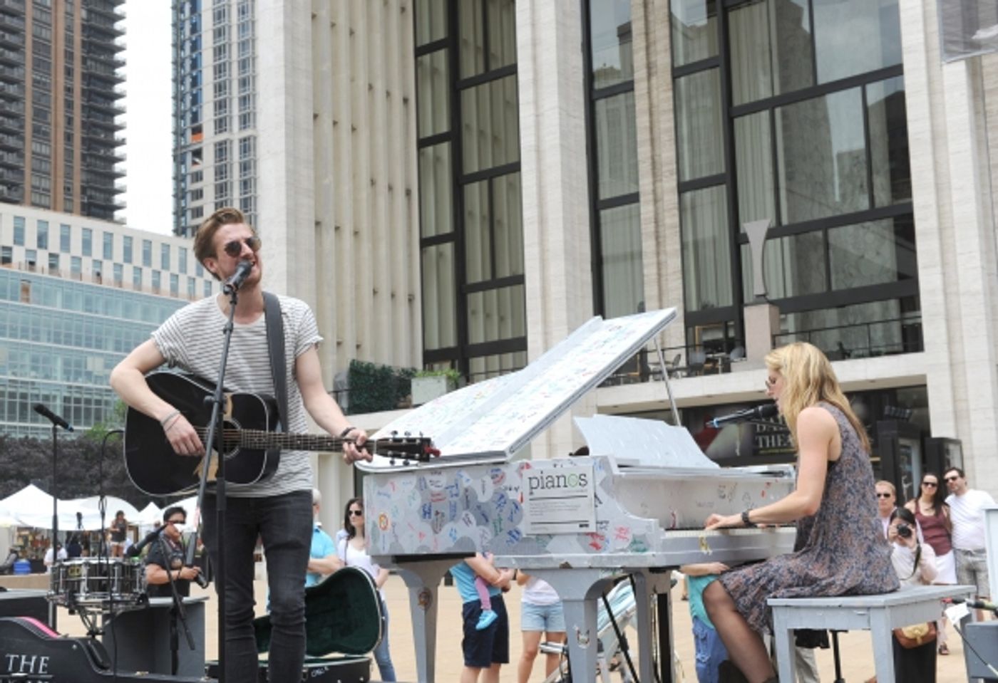Photo Flash: Cast of ONCE and More at NYC's Sing for Hope Pianos  Image