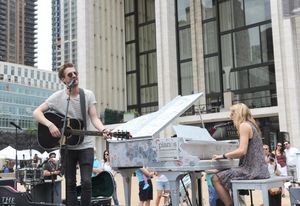 Arthur Darvill and Joanna Christie, of ONCE, the Tony Award-winning musical, kick off Photo