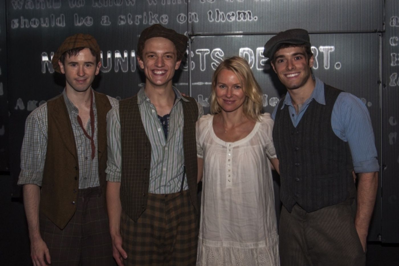 Photo Flash: Naomi Watts & Bernadette Peters Visit NEWSIES!  Image