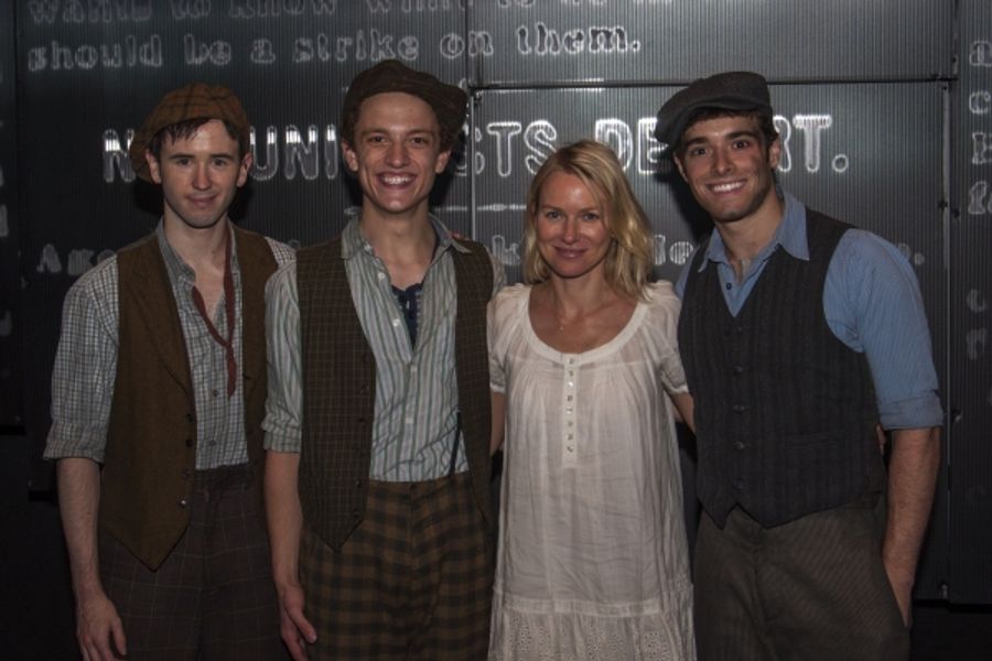 Photo Flash: Naomi Watts & Bernadette Peters Visit NEWSIES! Image