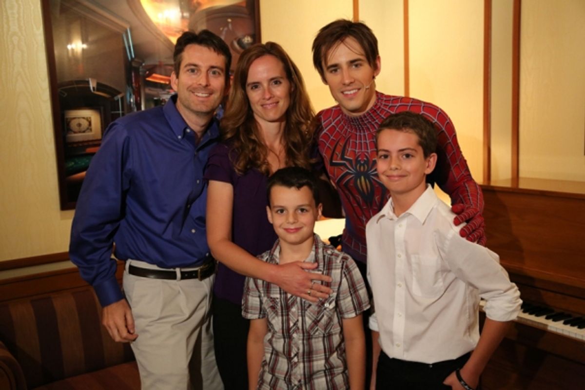 Gary Daniels, Shelley Daniels, Maguire Daniels, Reeve Carney, Bryce Daniels at 
