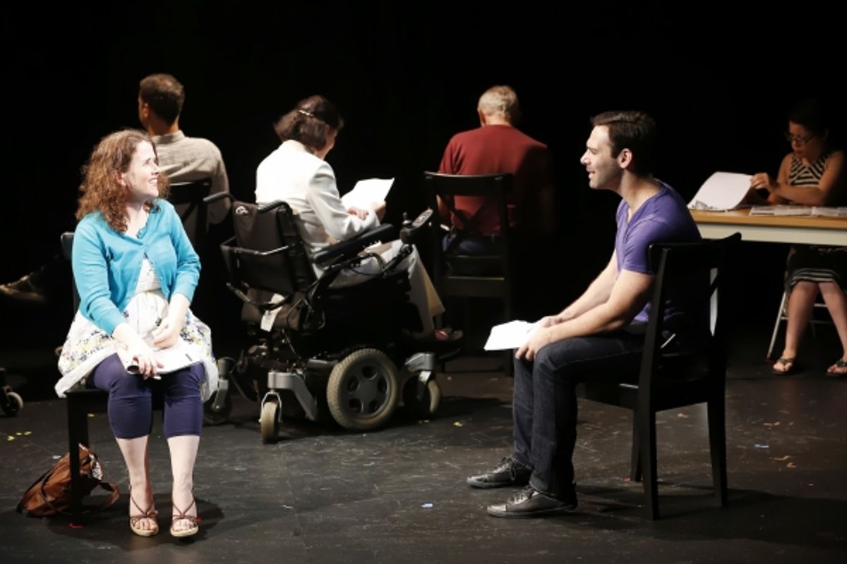 Mary Theresa Archbold (Her) and Jonathan Todd Ross (Him), and cast of Neil LaBute''s CALL BACK at 