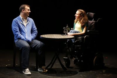 David Harrell (David) and Shannon DeVido (Shannon) in Samuel D. Hunter''s GOOD BEER Photo