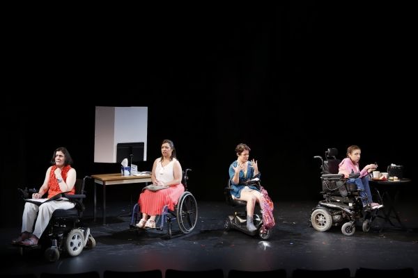 Ann Marie Morelli (Gloria), Jamie Petrone (Abigail), Christine Bruno (Jenny), and Sha Photo