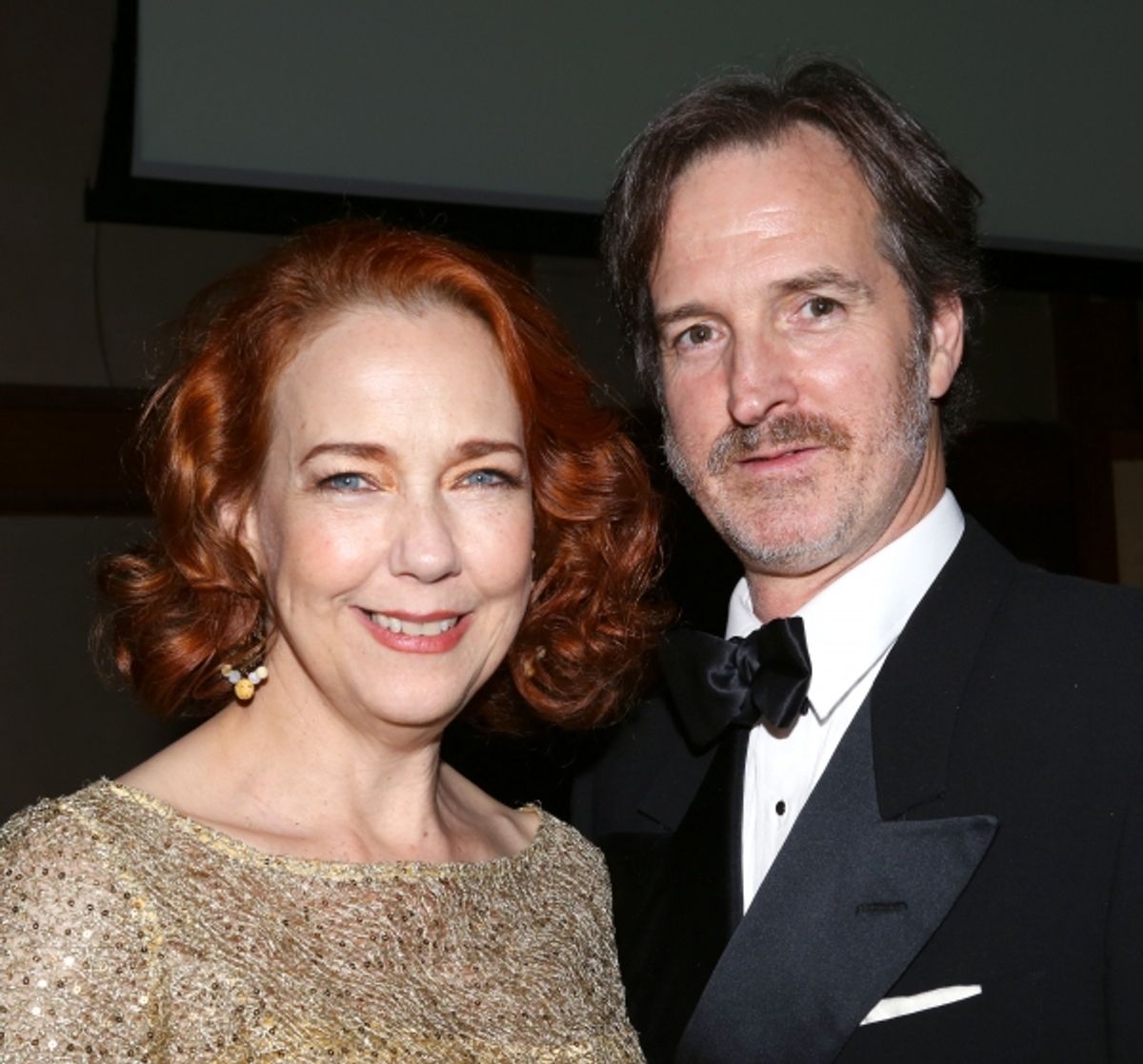 Harriet Harris and boyfriend at 