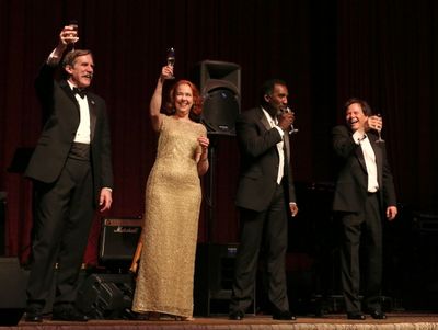 AEA President Nick Wyman; Harriet Harris; Norm Lewis; Brad Ross Photo