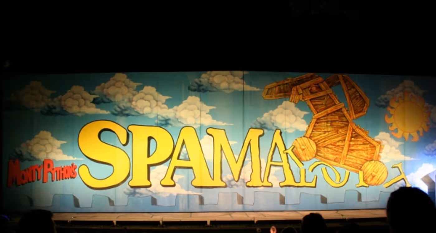 Photo Flash: Eric Idle Surprises the Muny's SPAMALOT Cast on Opening Night! Image
