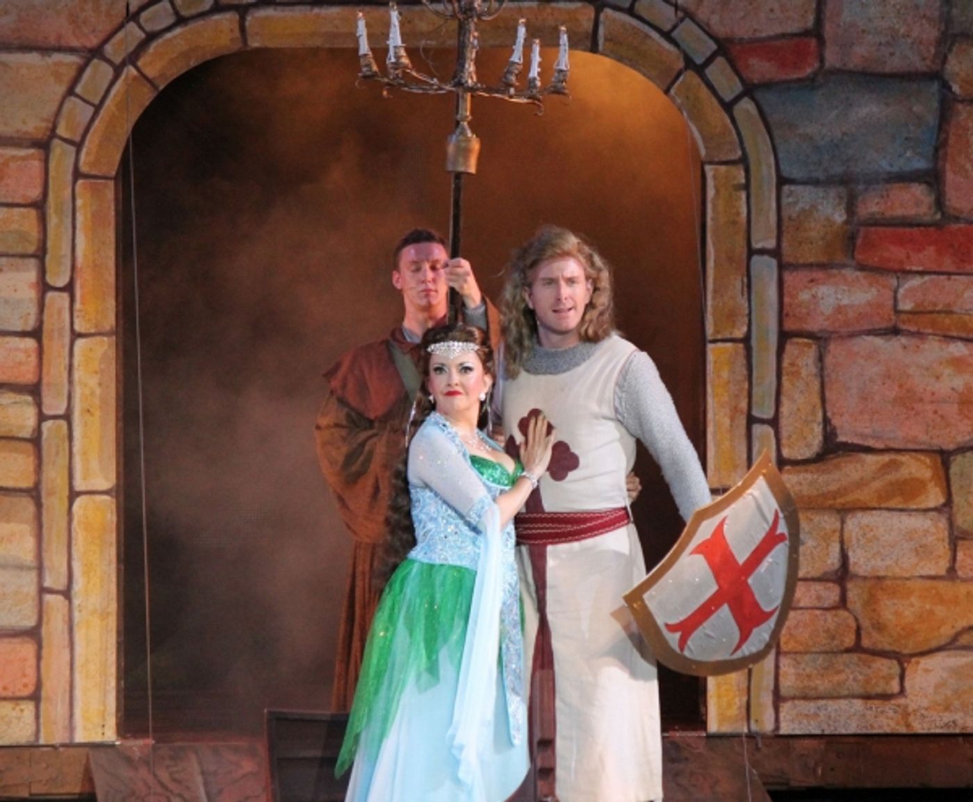 Photo Flash: Eric Idle Surprises the Muny's SPAMALOT Cast on Opening Night! Image