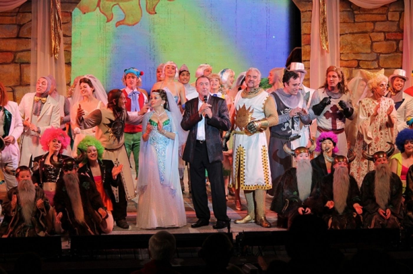 Photo Flash: Eric Idle Surprises the Muny's SPAMALOT Cast on Opening Night! Image