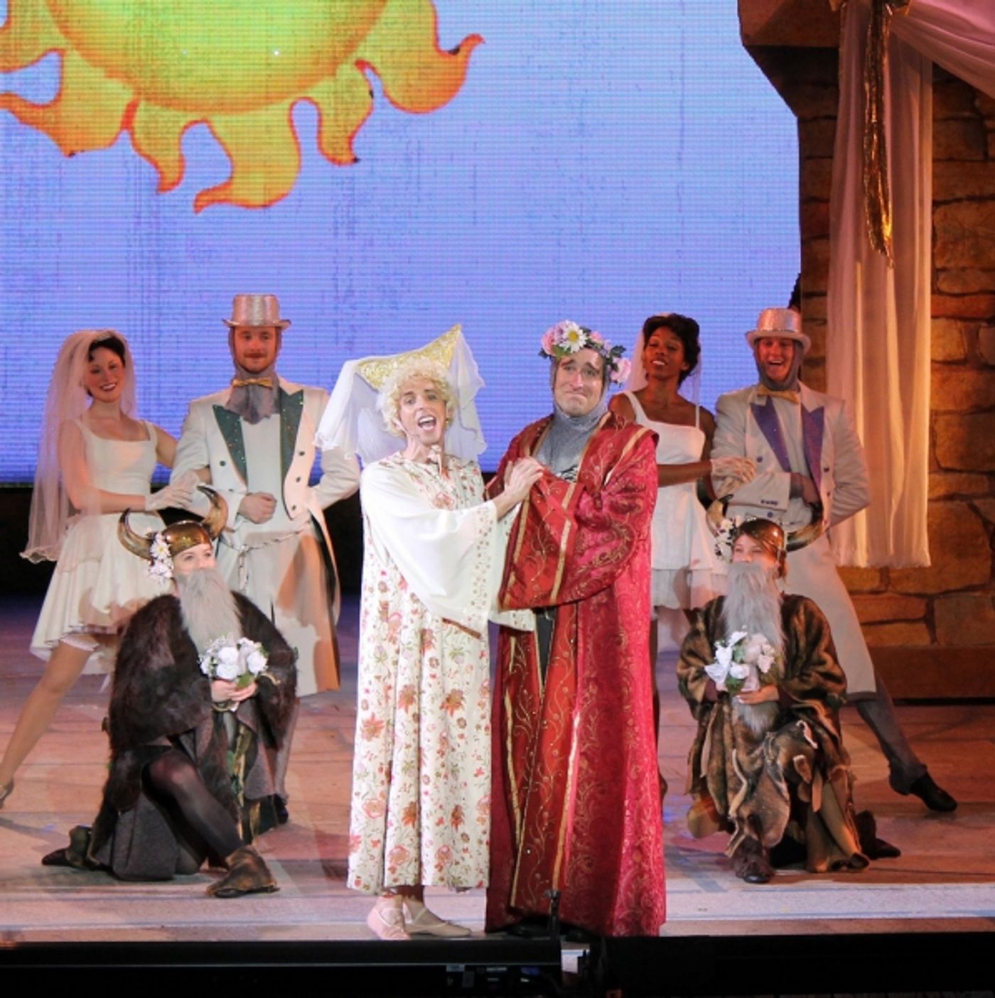 Photo Flash: Eric Idle Surprises the Muny's SPAMALOT Cast on Opening Night! Image