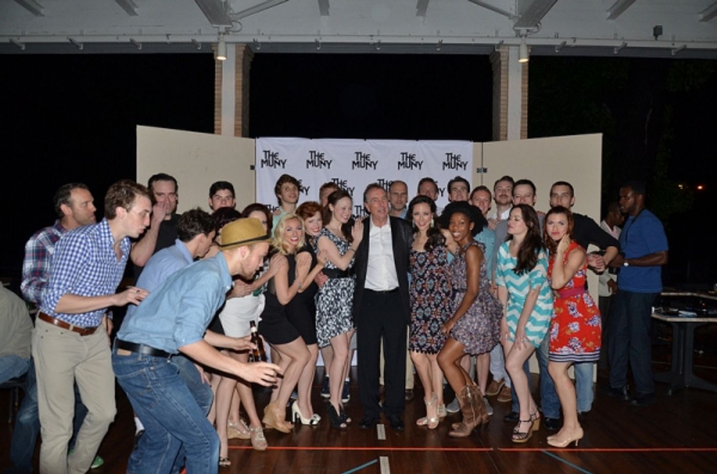 Photo Flash: Eric Idle Surprises the Muny's SPAMALOT Cast on Opening Night! Image