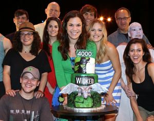 Lindsay Mendez; Derek Klena; Katie Rose Clarke with the ensemble cast @ BroadwayWorld Lindsay Mendez; Derek Klena; Katie Rose Clarke with the ensemble cast Photo