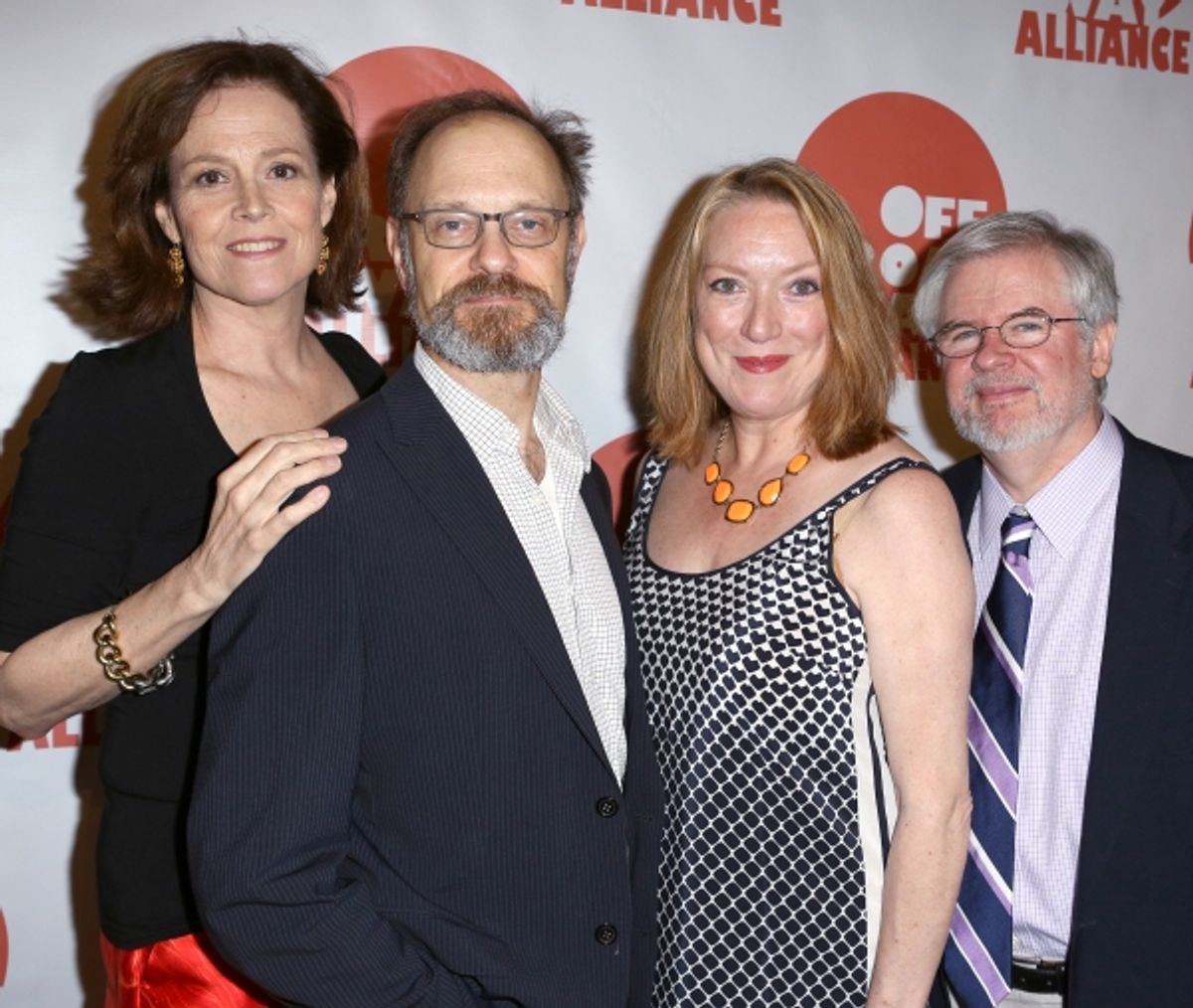 Sigourney Weaver, David Hyde Pierce, Kristine Nielsen, and Playwright Christopher Durang at 