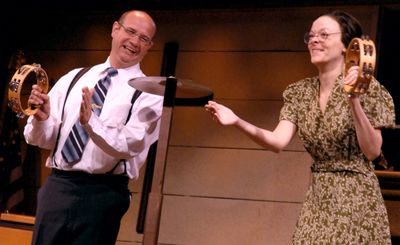 Pastor Mervin Oglethorpe (John Vessels), left, and June Sanders (Sarah Hund) particip Photo