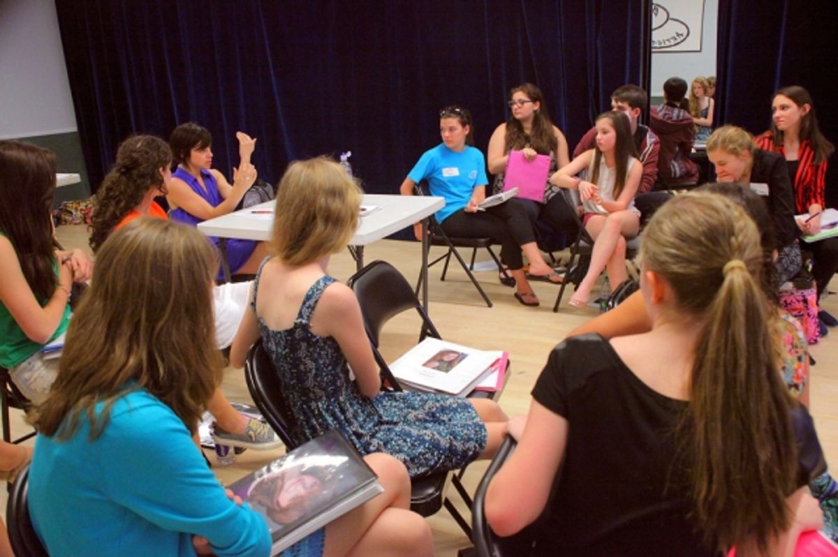 Krysta Rodriguez and the students of Broadway Artists Alliance
 at 