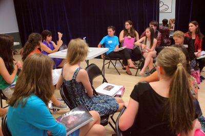 Krysta Rodriguez and the students of Broadway Artists Alliance
 Photo
