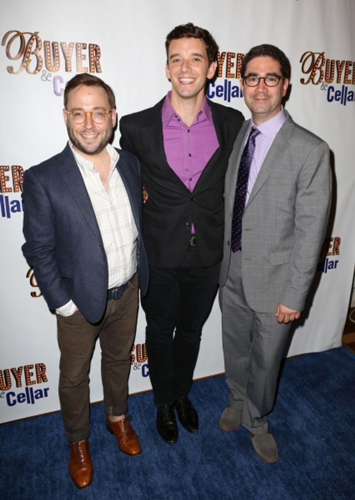 Director Stephen Brackett; Michael Urie and Playwright Jonathan Tolins  at 
