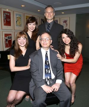 (clockwise from bottom left) Jillian Louis, Joy Son, Jonathan Rayson and Tara Novie pose for photos with 2013 Kleban Prize winner Alan Gordon @ BroadwayWorld (clockwise from bottom left) Jillian Louis, Joy Son, Jonathan Rayson and Tara Novie p Photo