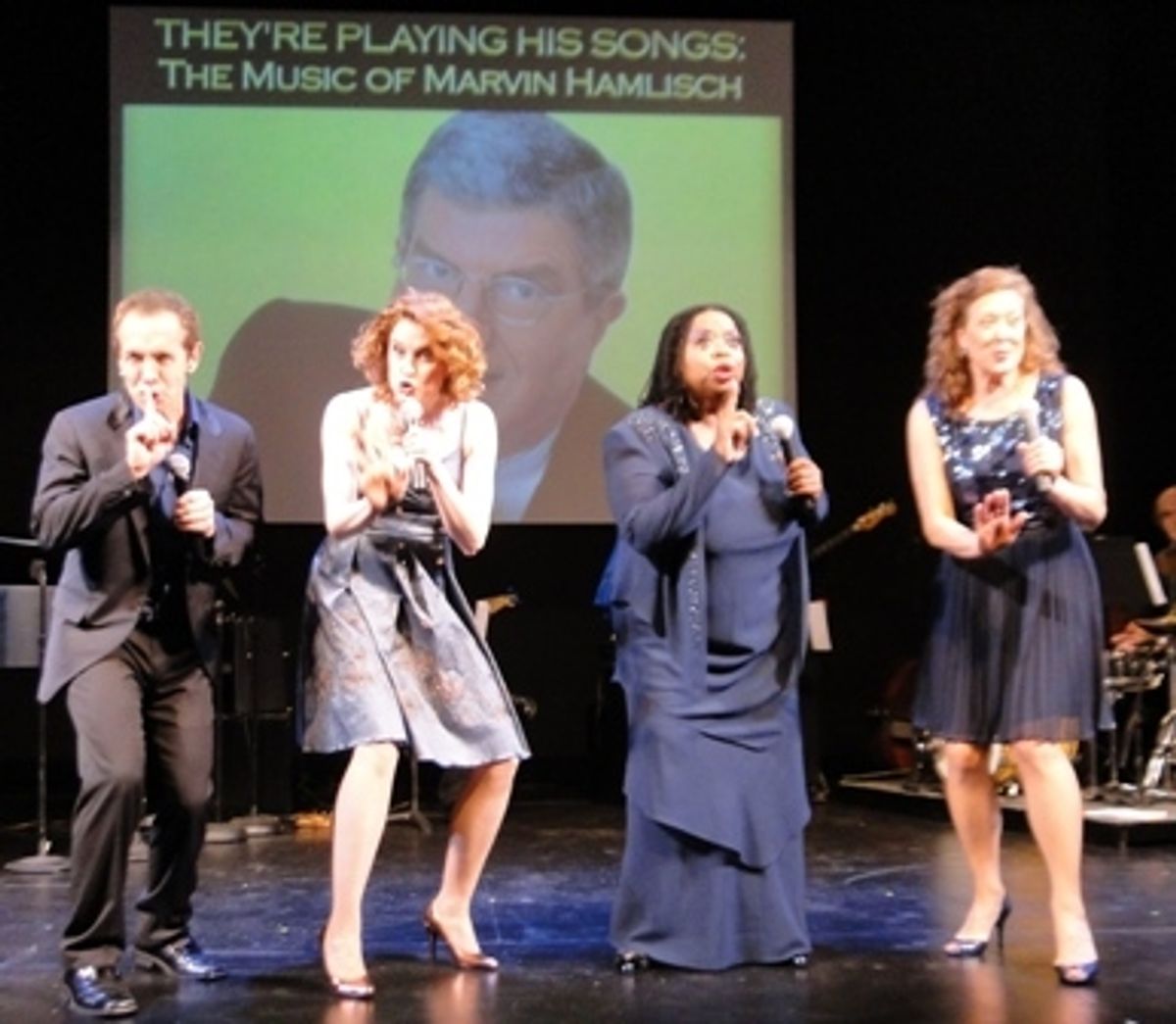 Jason Graae, Christiane Noll, Carol Wood, Karen Ziemba at 