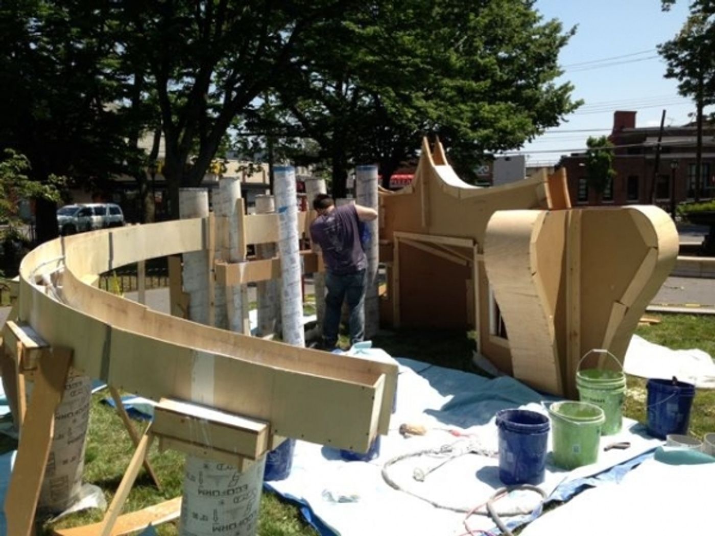 Photo Flash: Karlis Rekevics Creates Live Artwork to Celebrate Staten Island's Architecture Image