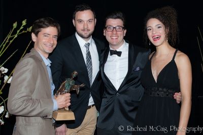 Ensemble from Rosencrantz & Guildenstern (Jordan Pettle, Gregory Prest, Paolo Santolu Photo