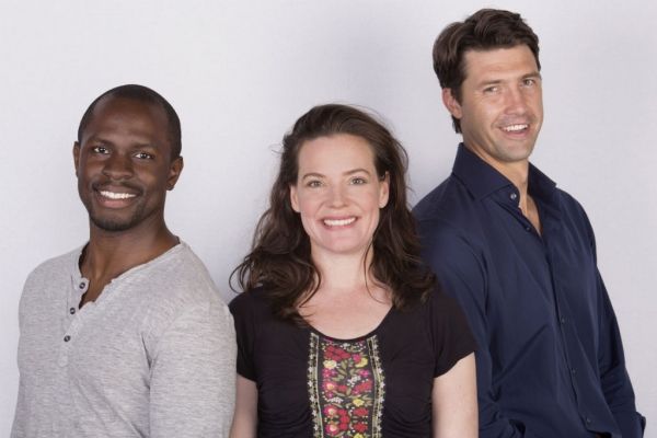 Gbenga Akinnagbe, Danielle Skraastad and Tug Coker  Photo