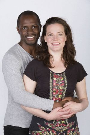 Gbenga Akinnagbe and Danielle Skraastad  Photo