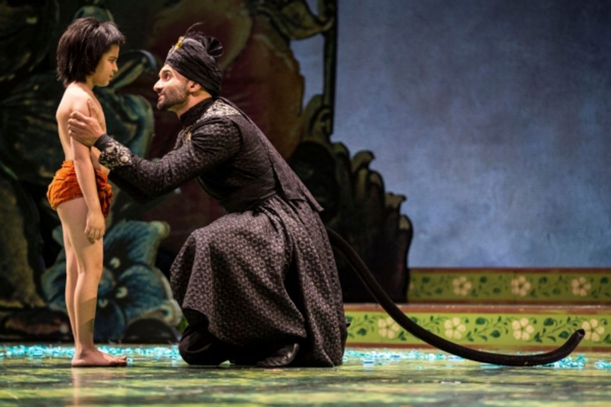 Andre de Shields (King Louie) and Akash Chopra (Mowgli) at 