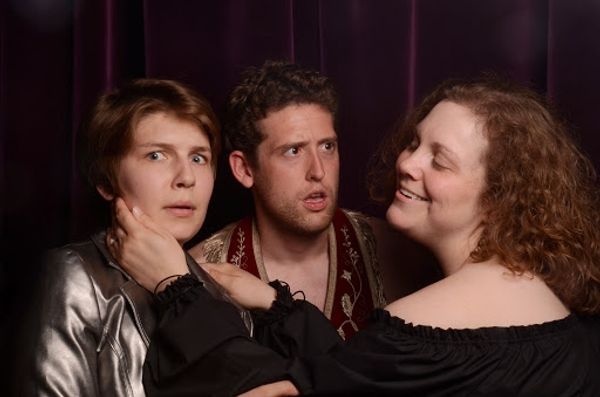 Olivia Choma (as Viola) Eddie Coomber (as Sebastian) and Stephanie Roosa (As Olivia) Photo