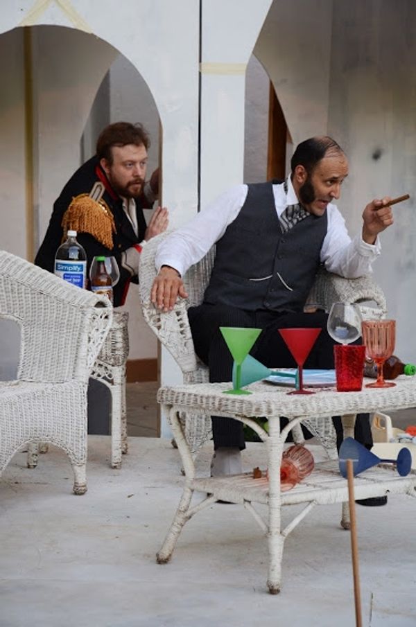 Elliot F. Fox (as Sir Toby Belch) and Jeffery W. Jones (as Malvolio) Photo