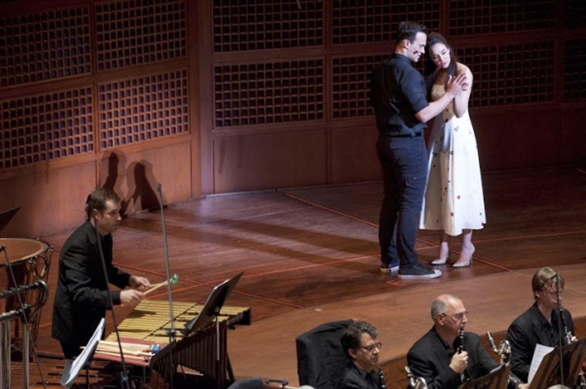 Cheyenne Jackson and Alexandra Silber  at 