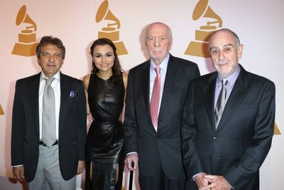 Alain Boublil, Samantha Barks, Herbert Kretzmer and Claude-Michel Schonberg
 Photo
