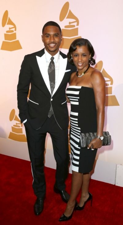 Trey Songz with his mother April Tucker  Photo