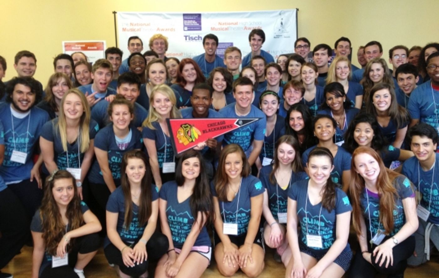 Photo Flash: National High School Musical Theater Award Finalists Cheer Chicago Blackhawks  Image