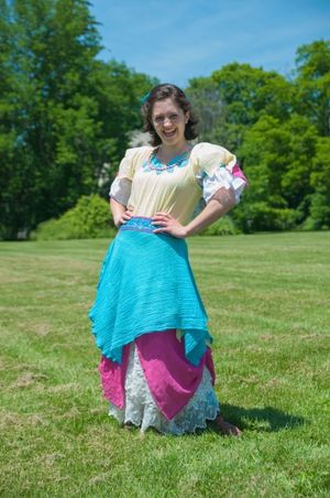 Caroline Calkins as Celie. Costume by Stella Schwartz Photo