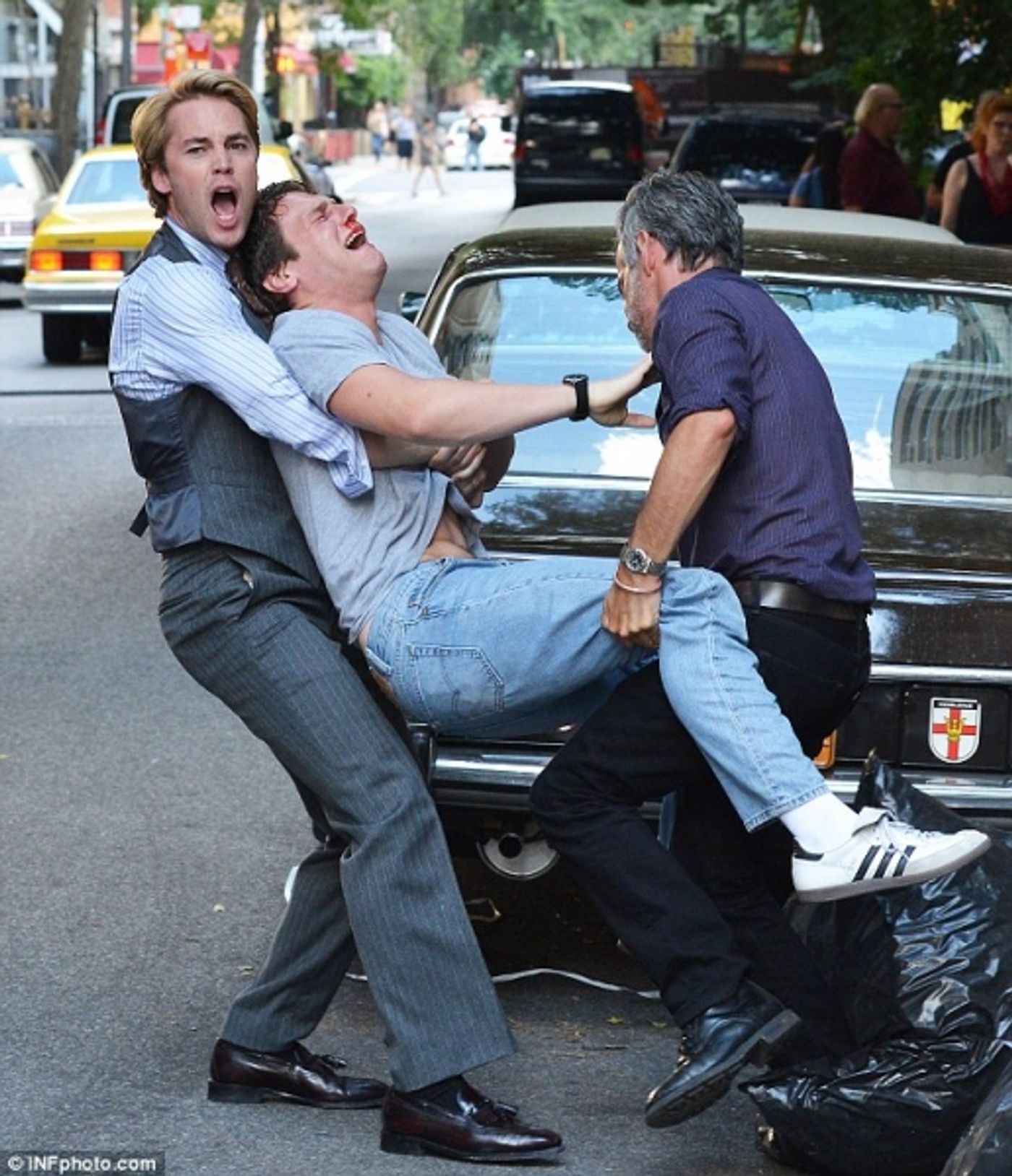 Photo Flash: Taylor Kitsch, Jonathan Groff and Mark Ruffalo on the Set of THE NORMAL HEART! Image