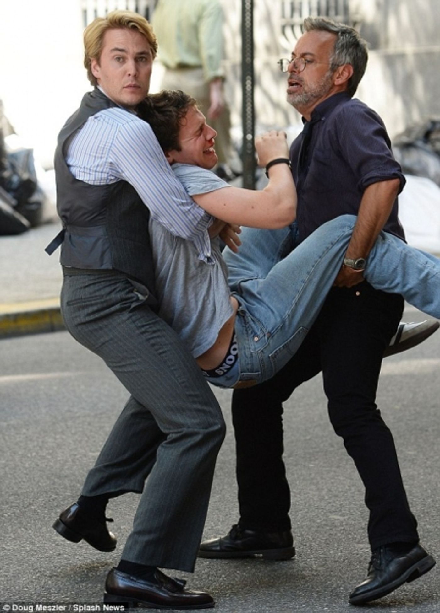 Photo Flash: Taylor Kitsch, Jonathan Groff and Mark Ruffalo on the Set of THE NORMAL HEART! Image