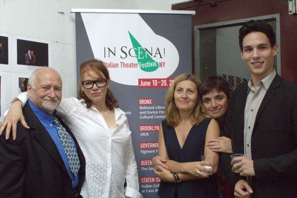 Mario Fratti, Lulu Roche, Donatella Codonesu, Laura Caparrotti and Francesco Andolfi. Photo